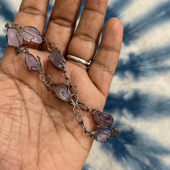 Beach wear stone necklace with earnings and bracelet - Picture 3 of 5